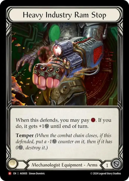 Heavy Industry Ram Stop [AIO005] (Armory Deck: Dash) Rainbow Foil - Flesh And Blood Single