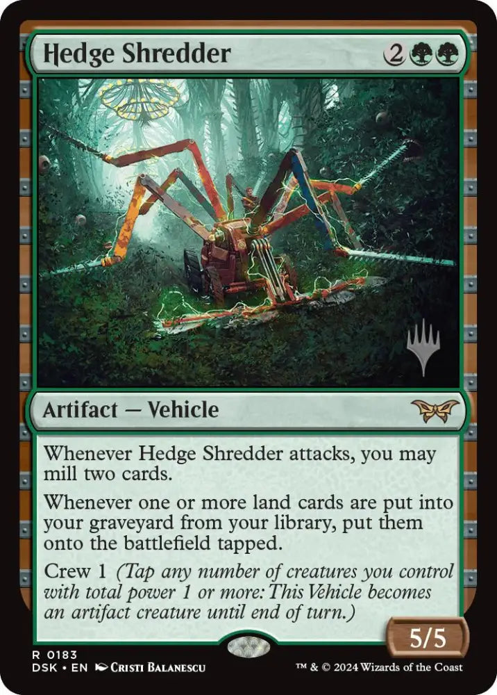 Hedge Shredder (Promo Pack) [Duskmourn: House of Horror Promos] - MTG Single