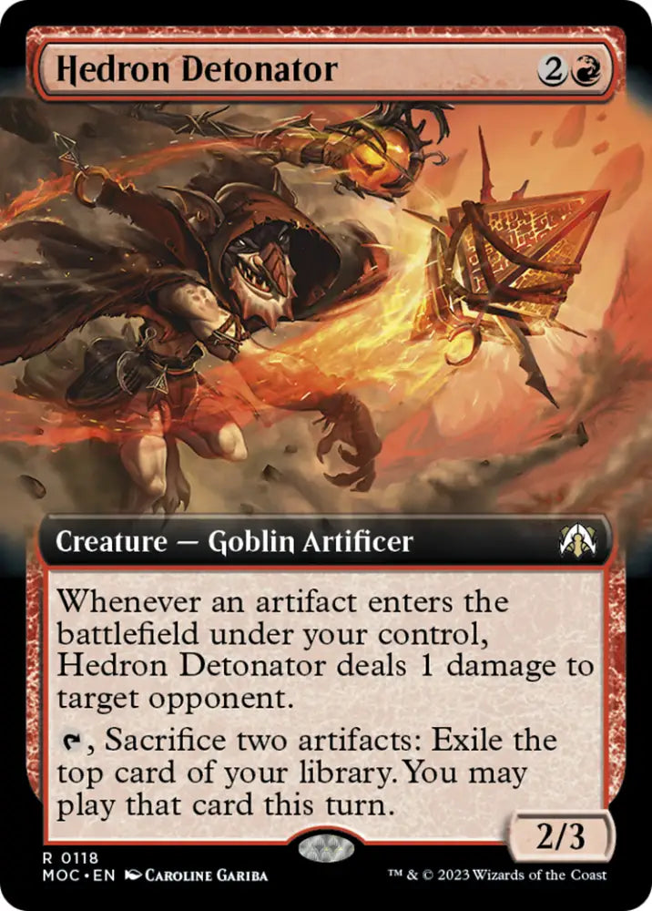 Hedron Detonator (Extended Art) [March of the Machine Commander] - MTG Single