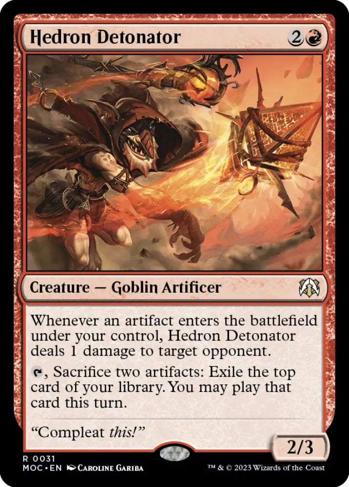 Hedron Detonator [March of the Machine Commander] - MTG Single