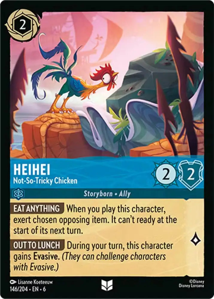 HeiHei - Not-So-Tricky Chicken (146/204) [Azurite Sea] - Lorcana Single
