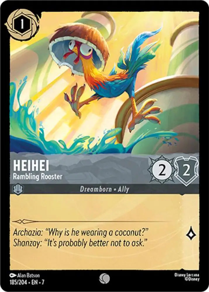 Heihei - Rambling Rooster (185/204) [Archazia’s Island] - Lorcana Single
