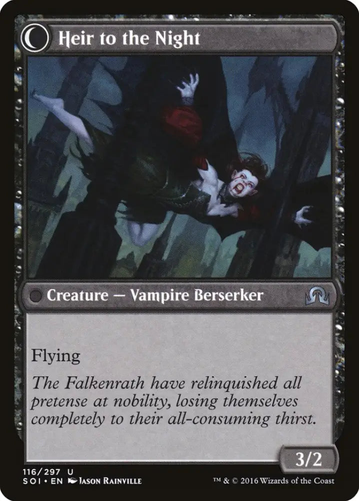 Heir of Falkenrath // Heir to the Night [Shadows over Innistrad] - MTG Single