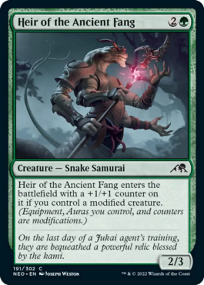 Heir of the Ancient Fang [Kamigawa: Neon Dynasty] - MTG Single