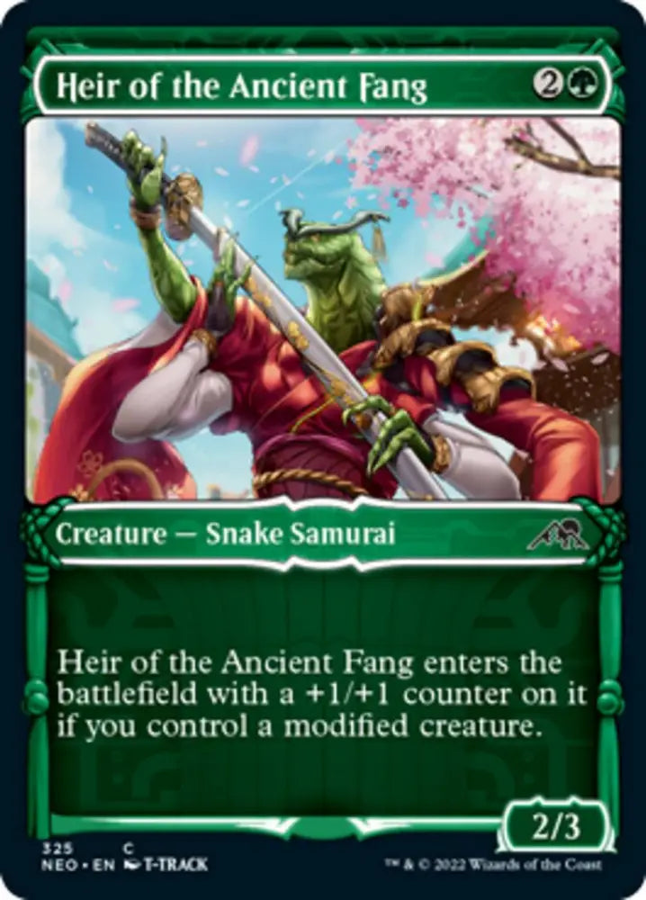 Heir of the Ancient Fang (Showcase Samurai) [Kamigawa: Neon Dynasty] - MTG Single