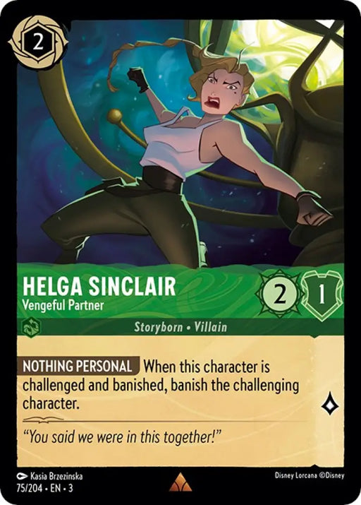 Helga Sinclair - Vengeful Partner (75/204) [Into the Inklands] - Lorcana Single
