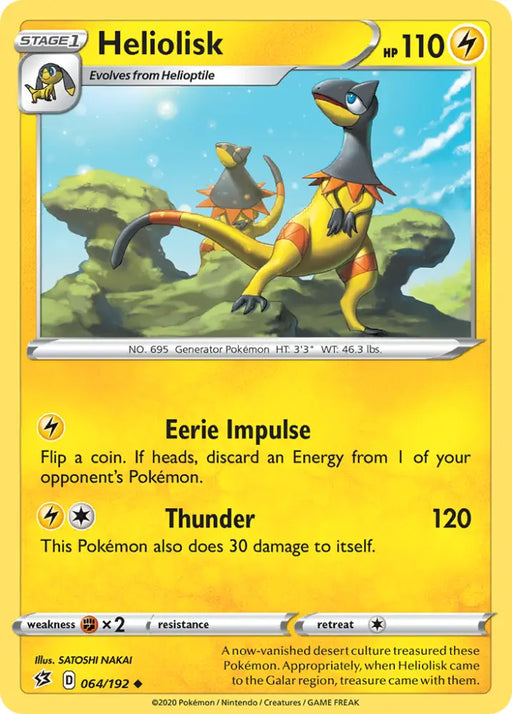 Heliolisk (064/192) [Sword & Shield: Rebel Clash] - Pokemon Single