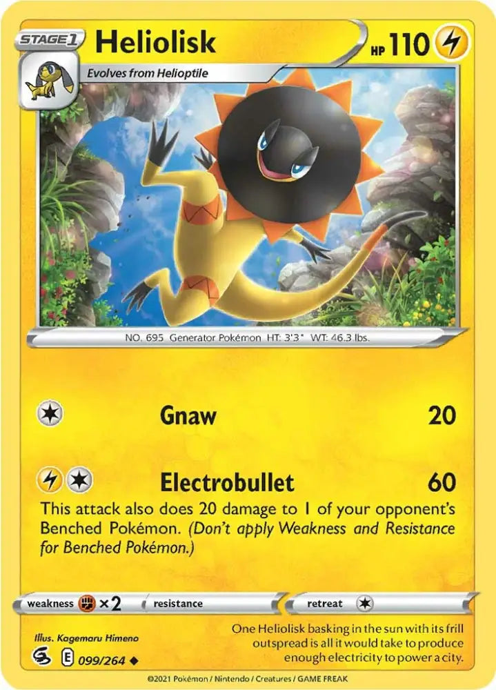 Heliolisk (099/264) [Sword & Shield: Fusion Strike] - Pokemon Single