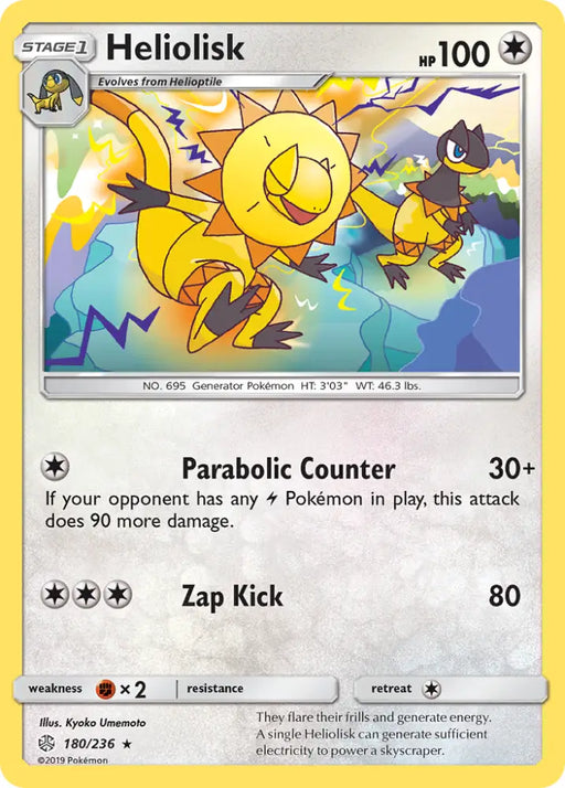 Heliolisk (180/236) [Sun & Moon: Cosmic Eclipse] - Pokemon Single