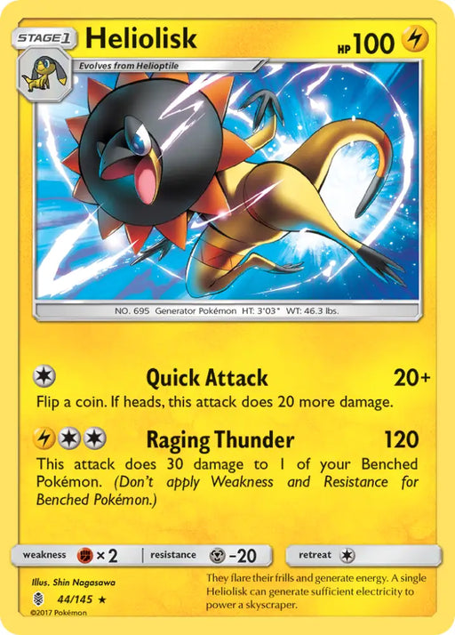 Heliolisk (44/145) [Sun & Moon: Guardians Rising] - Pokemon Single
