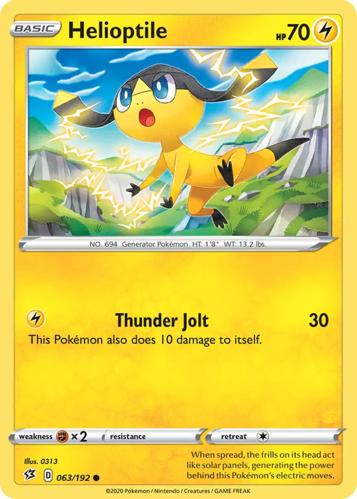 Helioptile (063/192) [Sword & Shield: Rebel Clash] - Pokemon Single