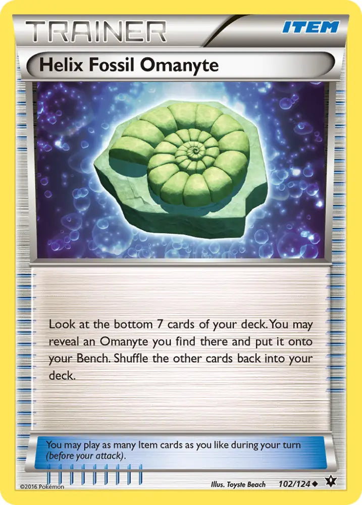 Helix Fossil Omanyte (102/124) [XY: Fates Collide] - Pokemon Single
