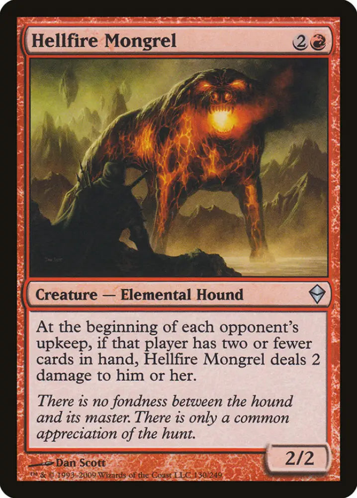 Hellfire Mongrel [Zendikar] - MTG Single