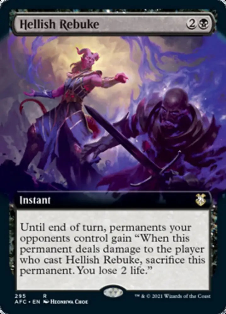 Hellish Rebuke (Extended Art) [Dungeons & Dragons: Adventures in the Forgotten Realms Commander] - MTG Single