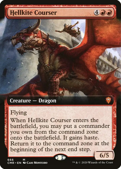 Hellkite Courser (Extended Art) [Commander Legends] - MTG Single