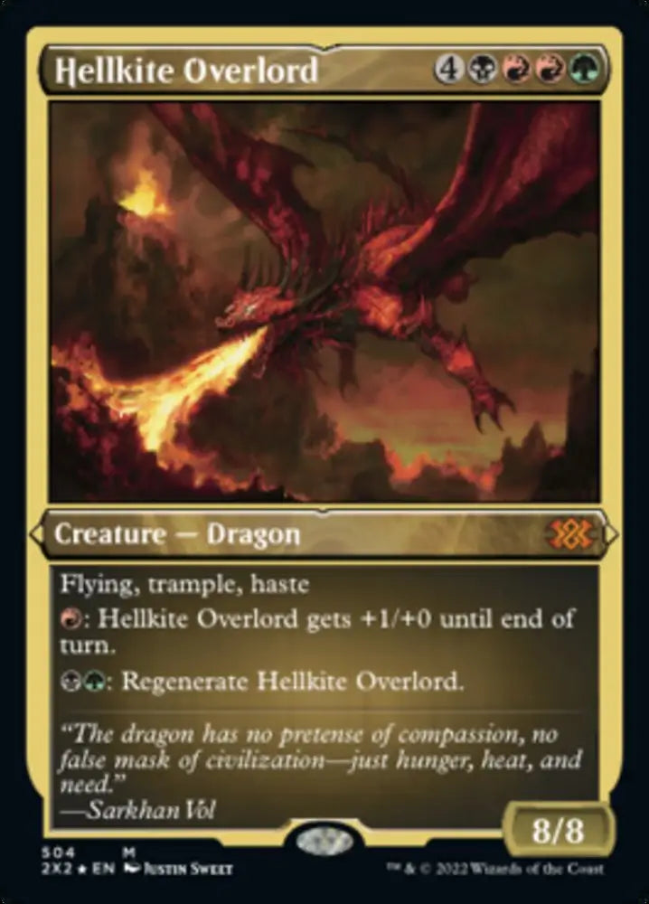 Hellkite Overlord (Foil Etched) [Double Masters 2022] - MTG Single