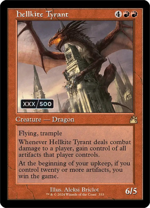 Hellkite Tyrant (Retro) (Serialized) [Ravnica Remastered] - MTG Single
