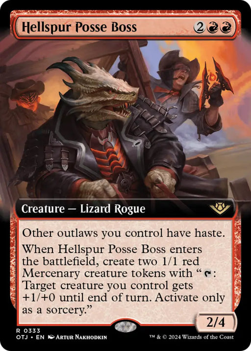 Hellspur Posse Boss (Extended Art) [Outlaws of Thunder Junction] - MTG Single
