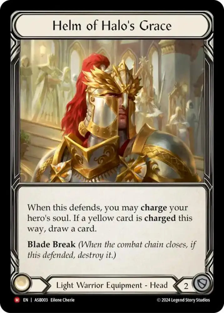 Helm of Halo’s Grace [ASB003] (Armory Deck: Boltyn) Rainbow Foil - Flesh And Blood Single