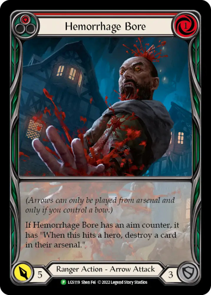 Hemorrhage Bore (Red) [LGS119] (Promo) Rainbow Foil - Flesh And Blood Single