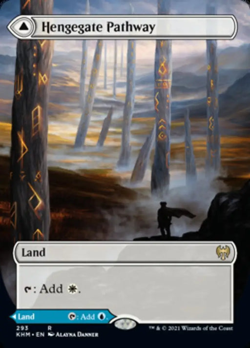 Hengegate Pathway // Mistgate Pathway (Borderless Alternate Art) [Kaldheim] - MTG Single