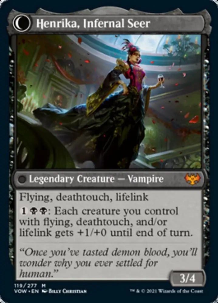 Henrika Domnathi // Henrika Infernal Seer [Innistrad: Crimson Vow] - MTG Single