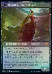 Henrika Domnathi // Henrika Infernal Seer [Innistrad: Crimson Vow Prerelease Promos] - MTG Single