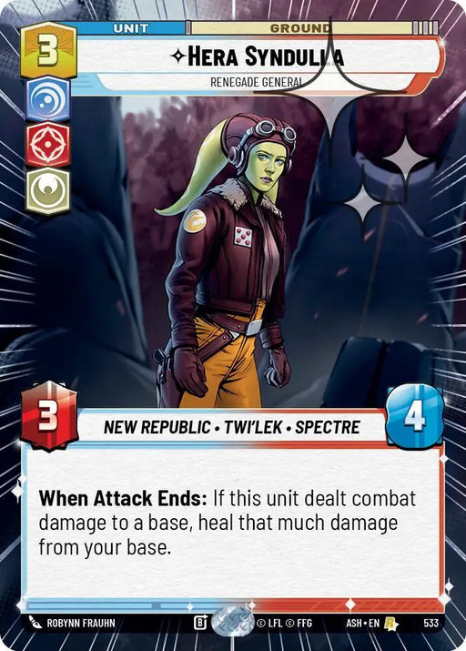 Hera Syndulla - Renegade General (Hyperspace Foil) (533) [Ashes of the Empire]