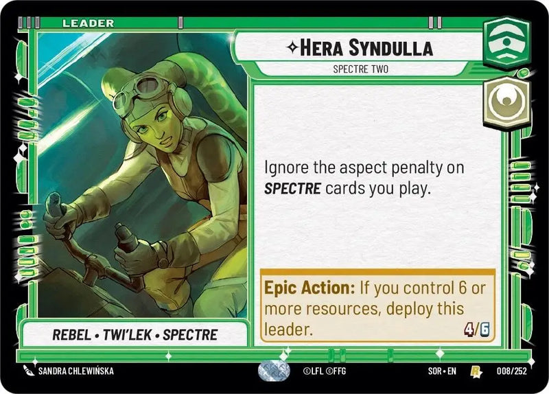 Hera Syndulla - Spectre Two (008/252) [Spark of Rebellion] - Star Wars: Unlimited Single