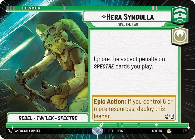 Hera Syndulla - Spectre Two (Hyperspace) (275) [Spark of Rebellion] - Star Wars: Unlimited Single