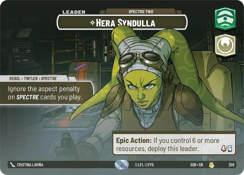 Hera Syndulla - Spectre Two (Showcase) (259) [Spark of Rebellion] - Star Wars: Unlimited Single