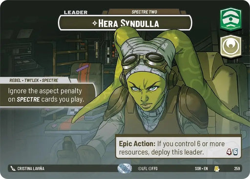 Hera Syndulla - Spectre Two (Showcase) (259) [Spark of Rebellion] - Star Wars: Unlimited Single