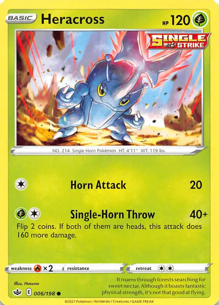 Heracross (006/198) [Sword & Shield: Chilling Reign] - Pokemon Single