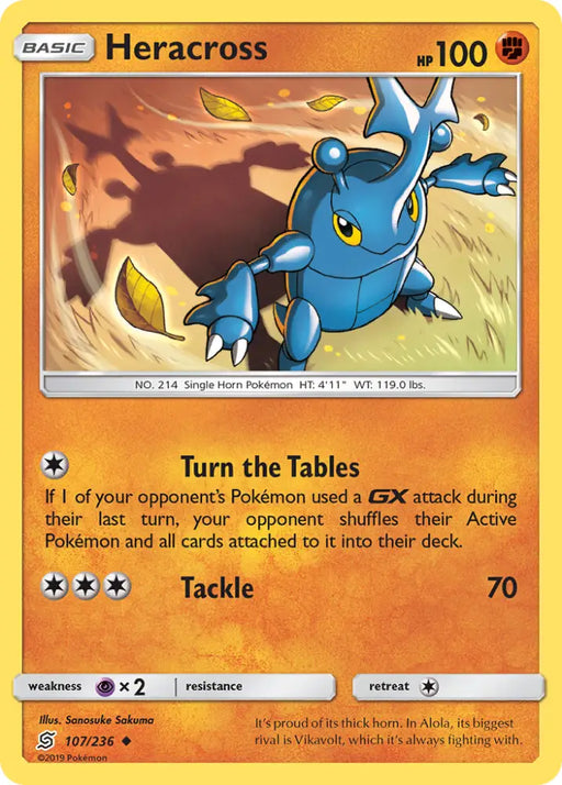 Heracross (107/236) [Sun & Moon: Unified Minds] - Pokemon Single