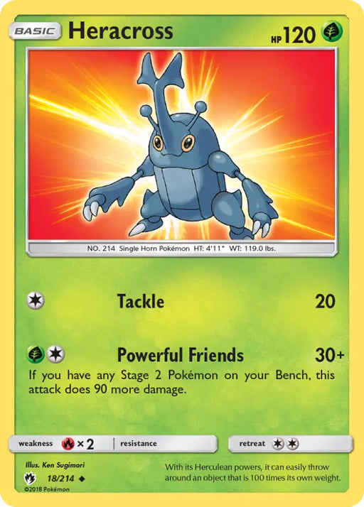 Heracross (18/214) [Sun & Moon: Lost Thunder] - Pokemon Single