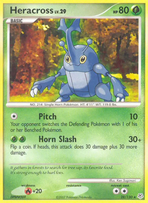 Heracross (28/130) [Diamond & Pearl: Base Set] - Pokemon Single