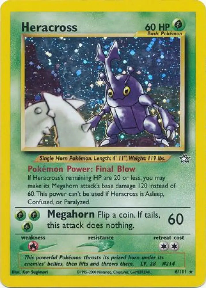 Heracross (6/111) [Neo Genesis Unlimited] - Pokemon Single