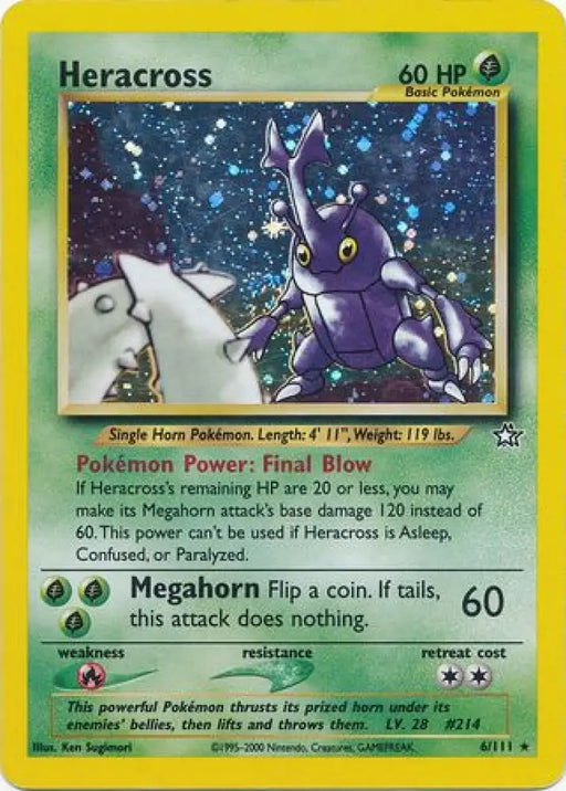 Heracross (6/111) [Neo Genesis Unlimited] - Pokemon Single