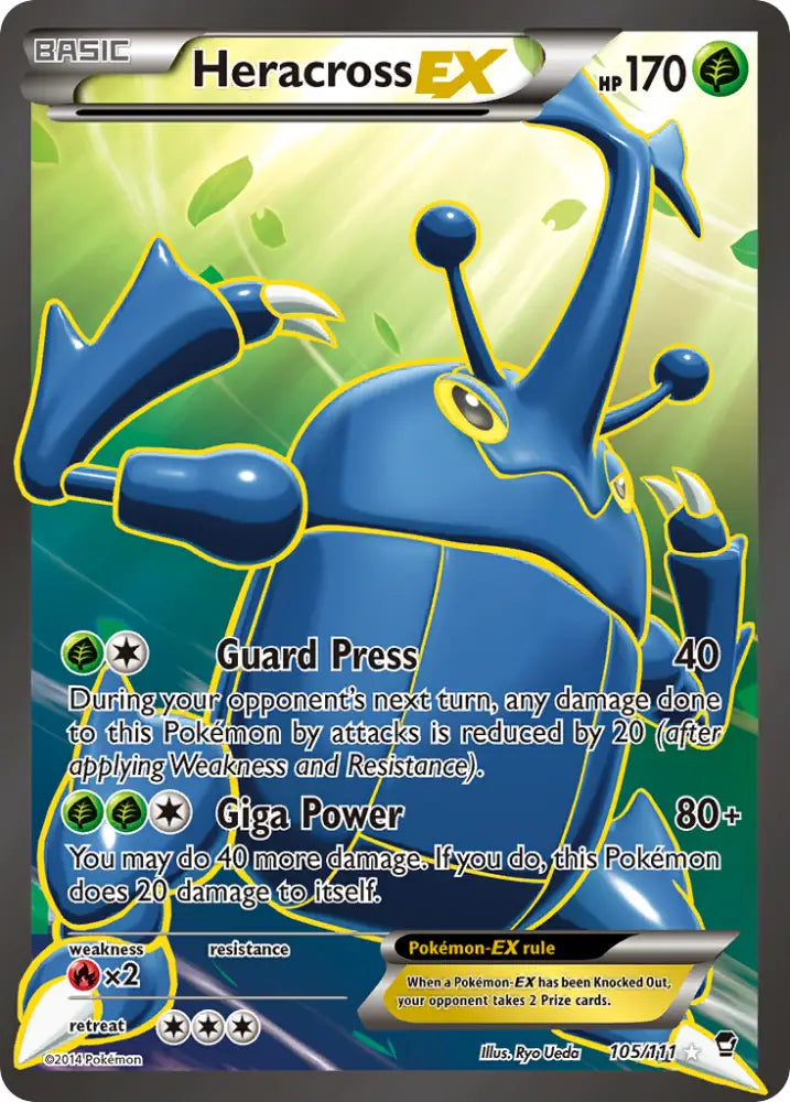 Heracross EX (105/111) [XY: Furious Fists] - Pokemon Single