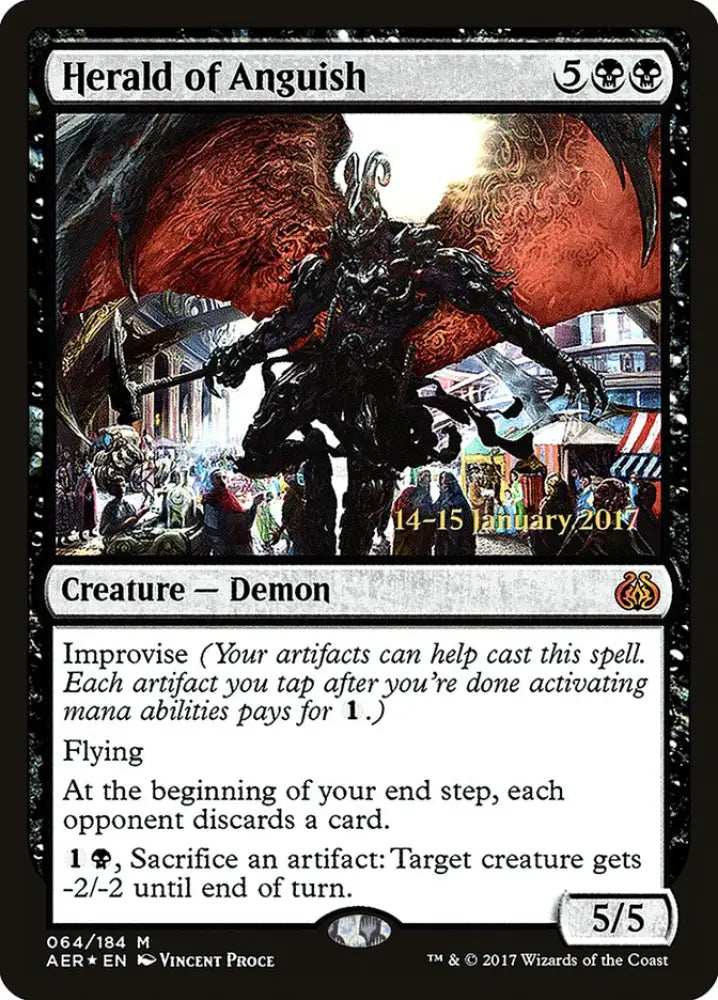 Herald of Anguish [Aether Revolt Prerelease Promos] - MTG Single
