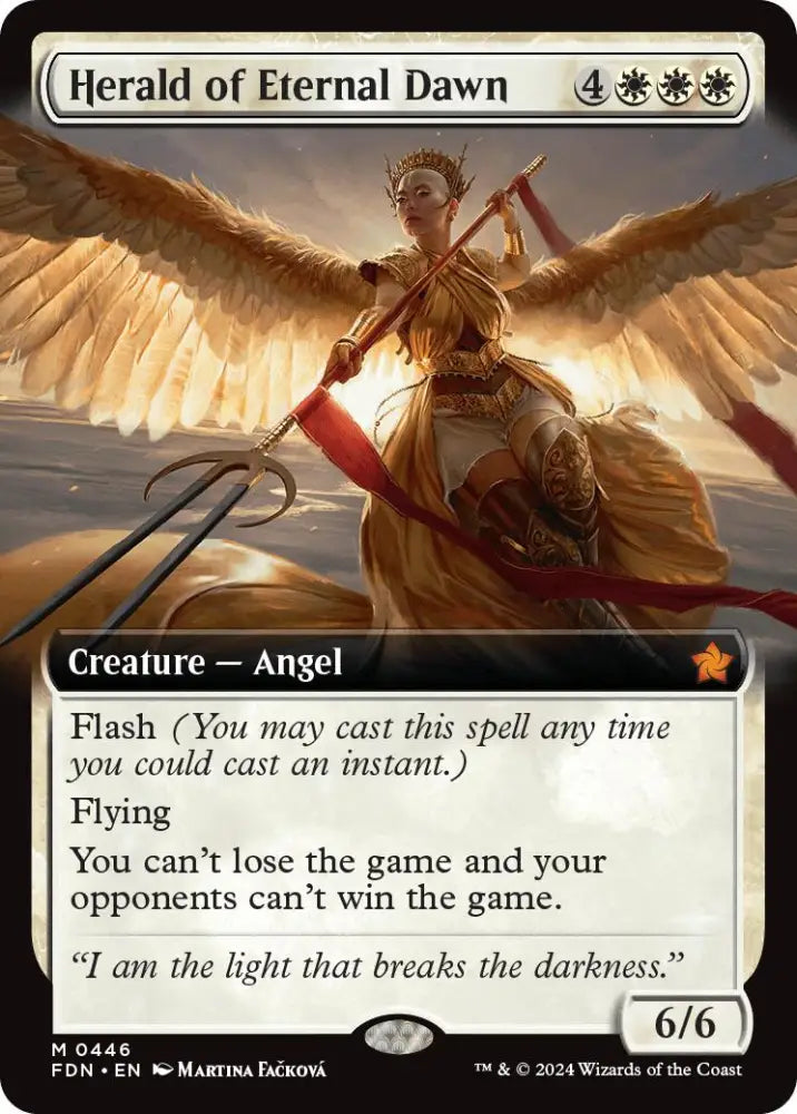 Herald of Eternal Dawn (Extended Art) [Foundations] - MTG Single