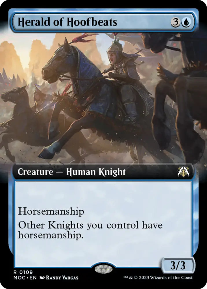 Herald of Hoofbeats (Extended Art) [March of the Machine Commander] - MTG Single