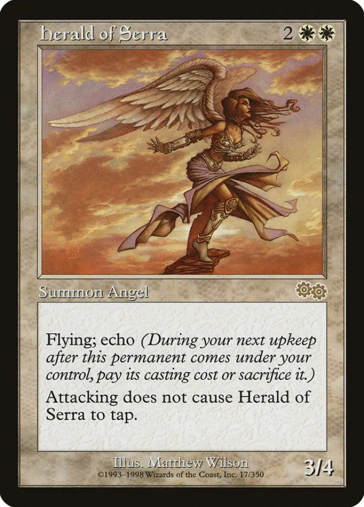 Herald of Serra [Urza’s Saga] - MTG Single
