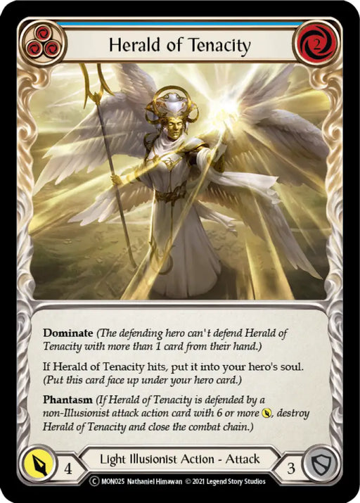 Herald of Tenacity (Blue) [Monarch Unlimited] Unlimited Rainbow Foil - Flesh And Blood Single