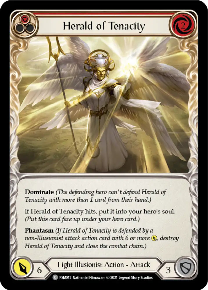 Herald of Tenacity (Red) [Monarch Blitz Deck] - Flesh And Blood Single
