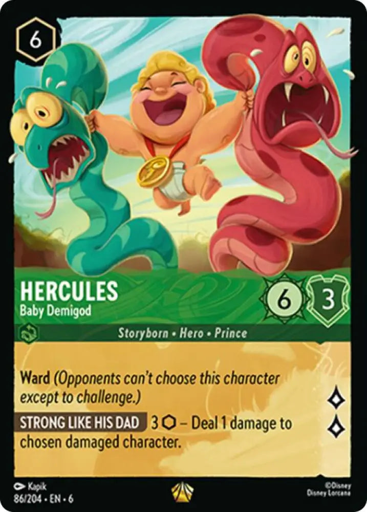 Hercules - Baby Demigod (86/204) [Azurite Sea] - Lorcana Single