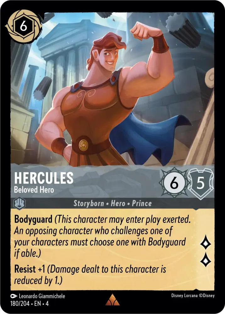 Hercules - Beloved Hero (180/204) [Ursula’s Return] - Lorcana Single
