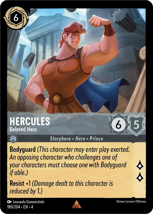 Hercules - Beloved Hero (180/204) [Ursula’s Return] - Lorcana Single