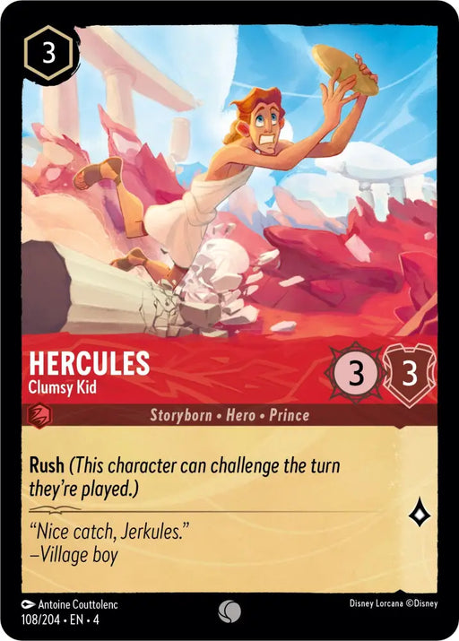 Hercules - Clumsy Kid (108/204) [Ursula’s Return] - Lorcana Single