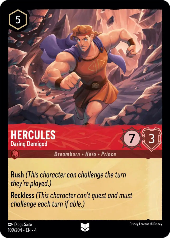Hercules - Daring Demigod (109/204) [Ursula’s Return] - Lorcana Single